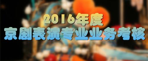 鸡巴操穴在线国家京剧院2016年度京剧表演专业业务考...